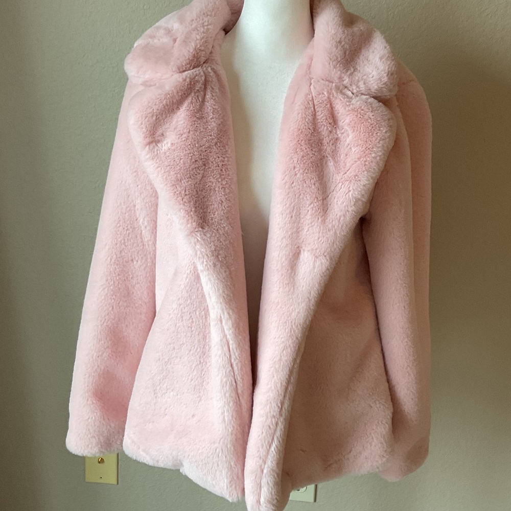 New Directions Soft Pink Teddy Jacket